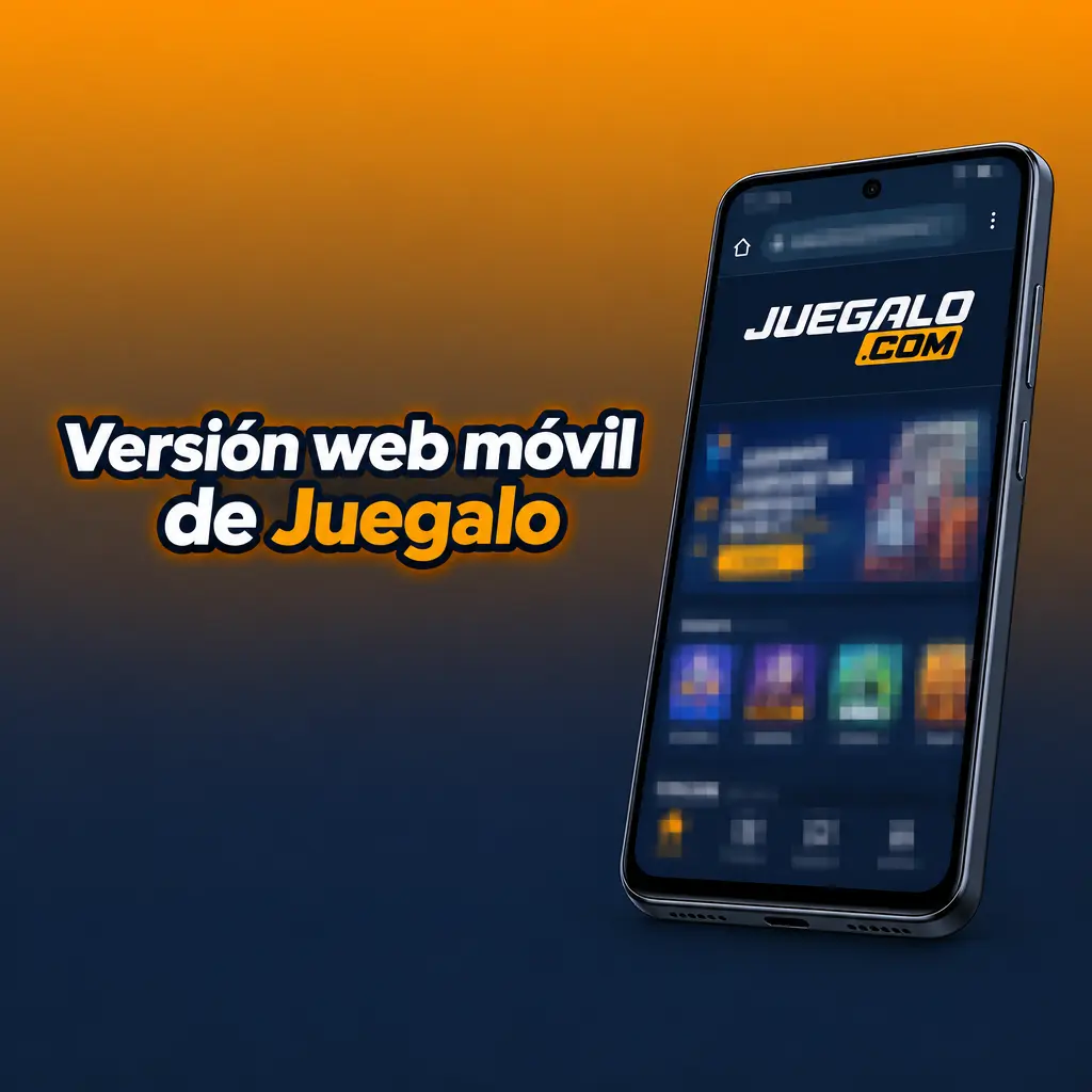 Versión web móvil de Juegalo en un smartphone